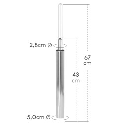 Vérin pour fauteuil de bureau course 240 mm chromé Ø 50/28mm