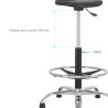 Vérin pour fauteuil de bureau course 240 mm chromé Ø 50/28mm