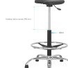 Vérin pour fauteuil de bureau course 240 mm Noir Ø 50/28mm