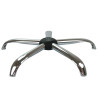 Pied fauteuil étoile 5 branches 320 mm acier chromé cache noir