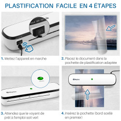 Plastifieuse A4 A5 A6 A7 simple et rapide