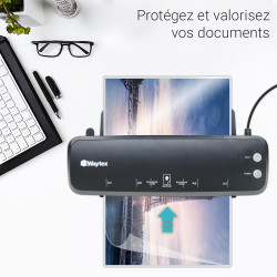 Plastifieuse A4 A5 A6 A7 Rapide à Chaud et à Froid jusqu'à 2x125 mic