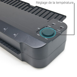 Plastifieuse PRO A3 A4 A5 A6 A7 à Chaud et Froid 2x150 mic temp régl