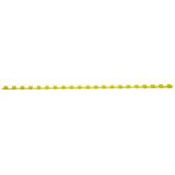 Anneaux de reliure plastique A4 jaune 6mm boîte de 100