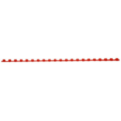 Anneaux de reliure plastique A4 rouge 6mm boîte de 100