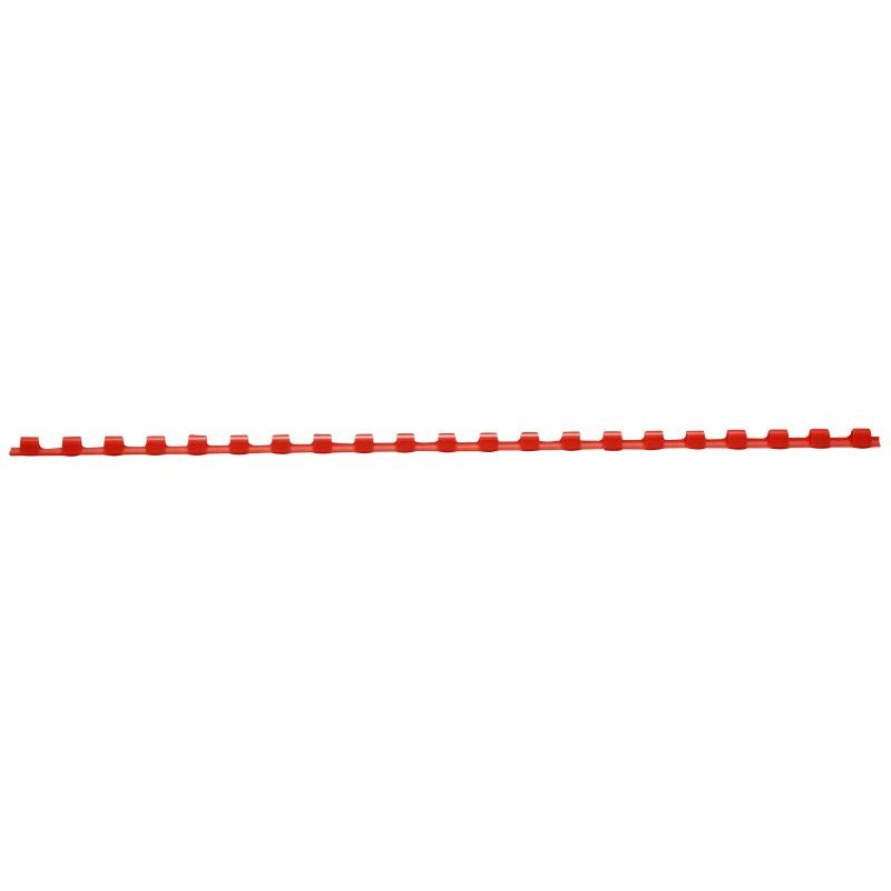 Anneaux de reliure plastique A4 rouge 6mm boîte de 100