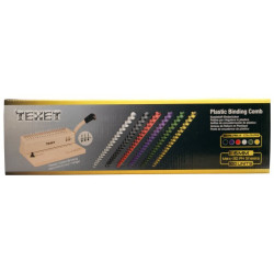 Anneaux de reliure plastique A4 rouge 6mm boîte de 100