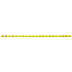Anneaux de reliure plastique A4 jaune 8mm boîte de 100