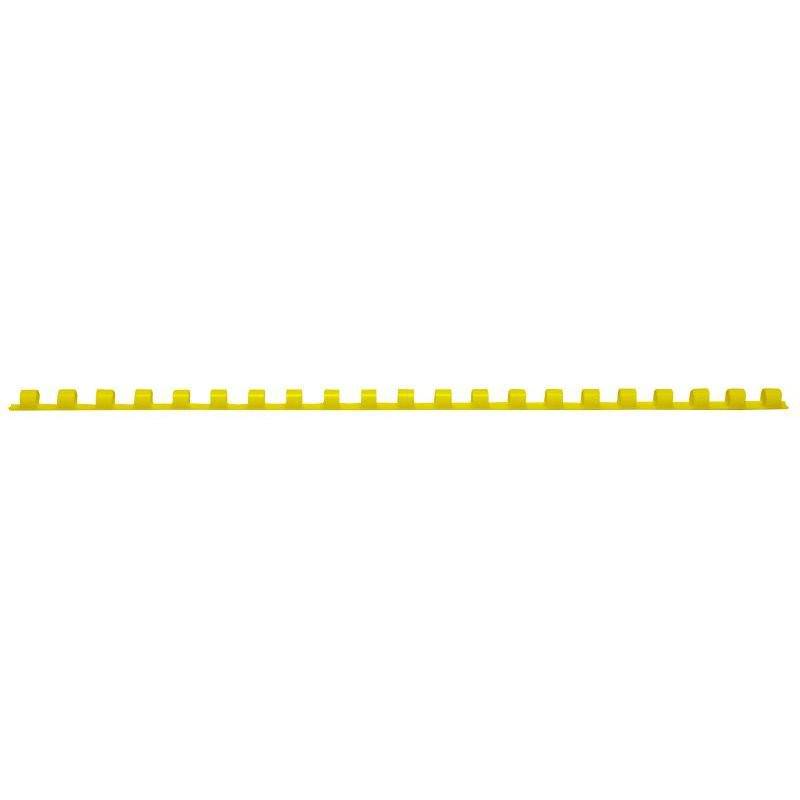 Anneaux de reliure plastique A4 jaune 8mm boîte de 100