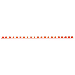 Anneaux de reliure plastique A4 rouge 8mm boîte de 100