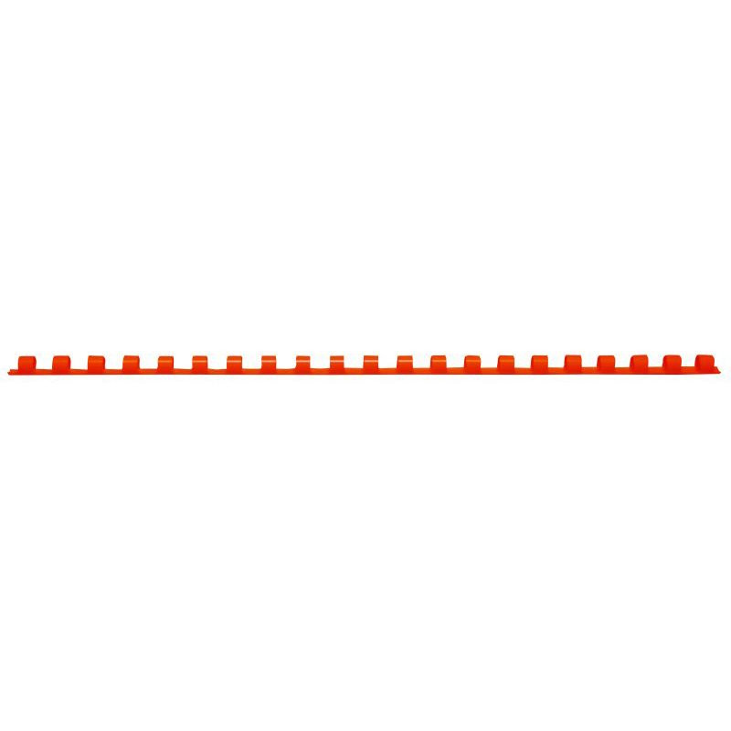 Anneaux de reliure plastique A4 rouge 8mm boîte de 100