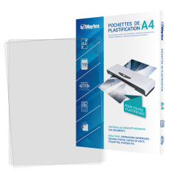 Pochettes de plastification épaisses 125 micr./face A4 - Pack de 100
