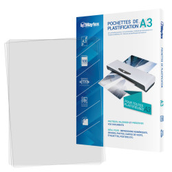 Pochettes de plastification 75 micr./face A3 - Pack de 100