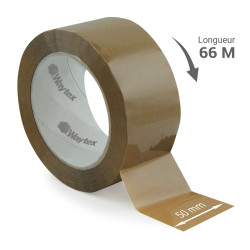 Pack de 6 rouleaux ruban adhésif MARRON polypro 50 mic 50mm x 66m 
