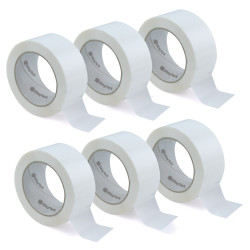 Pack de 6 rouleaux ruban adhésif BLANC polypro 50 mic 50mm x 66m 