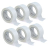 Pack de 6 rouleaux ruban adhésif BLANC polypro 50 mic 50mm x 66m 