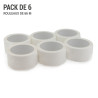 Pack de 6 rouleaux ruban adhésif BLANC polypro 50 mic 50mm x 66m 