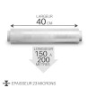 Film étirable transparent 23 microns long 150 à 200m étiré larg 400mm