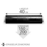 Film étirable noir 23 microns long 150 à 200m étiré larg 400mm