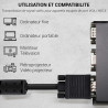 Cordon écran VGA HD 15 M/M Haute Qualité avec ferrites 5.00m