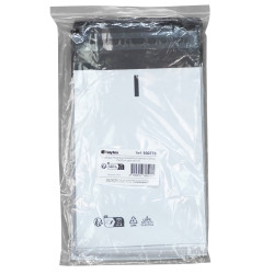 Enveloppe Plastique d'expédition blanche 120mic 15x20cm pack de 100