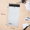 Enveloppe Plastique d'expédition blanche 120mic 17x30cm pack de 100