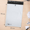 Enveloppe Plastique d'expédition blanche 120mic 32x45cm pack de 100