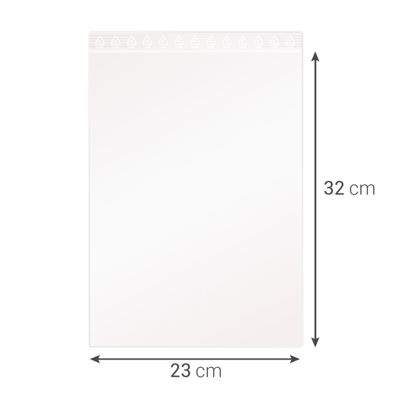 Sachet fermeture rapide, transparent 50mic, 220x320mm sachet de 100