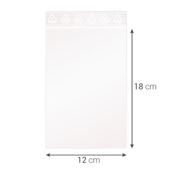 Sachet fermeture rapide, transparent 50mic, 120x180mm sachet de 100