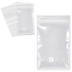 Sachet fermeture rapide, transpar 80mic 6 x 8+1,2 cm sachet de 100