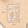 Sachet fermeture rapide, transpar 80mic 6 x 8+1,2 cm sachet de 100