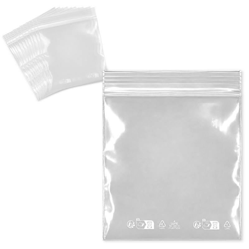 Sachet fermeture rapide, transpar 80mic 10 x 10+1,5cm sachet de 100