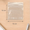 Sachet fermeture rapide, transpar 80mic 10 x 10+1,5cm sachet de 100