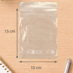 Sachet fermeture rapide, transpar 80mic 10 x 15+1,5cm sachet de 100