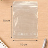 Sachet fermeture rapide, transpar 80mic 10 x 15+1,5cm sachet de 100