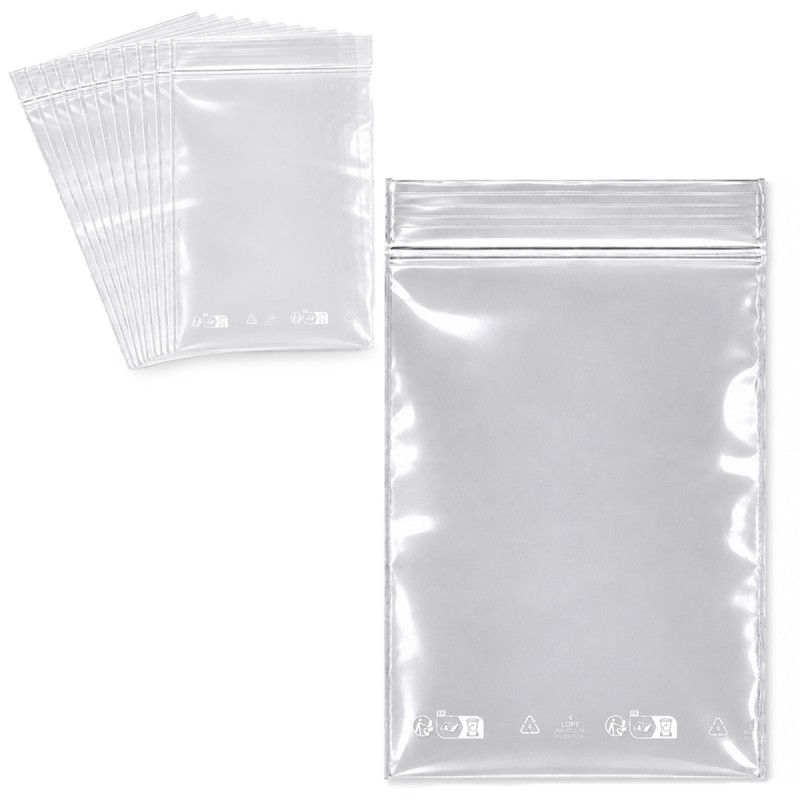 Sachet fermeture rapide, transpar 80mic 15 x 22+1,5cm sachet de 100