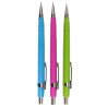 Pot présentoir de 50 porte mine  0,7mm clip métal gomme coul assortie