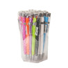 Pot présentoir de 50 porte mine  0,7mm clip métal gomme coul assortie
