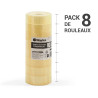 Ruban adhésif Pro 50Mic transparent de bureau 19mm x 33m pack de 8