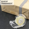 Ruban adhésif 50 Mic transparent avec dévidoir 19mm x 33m 