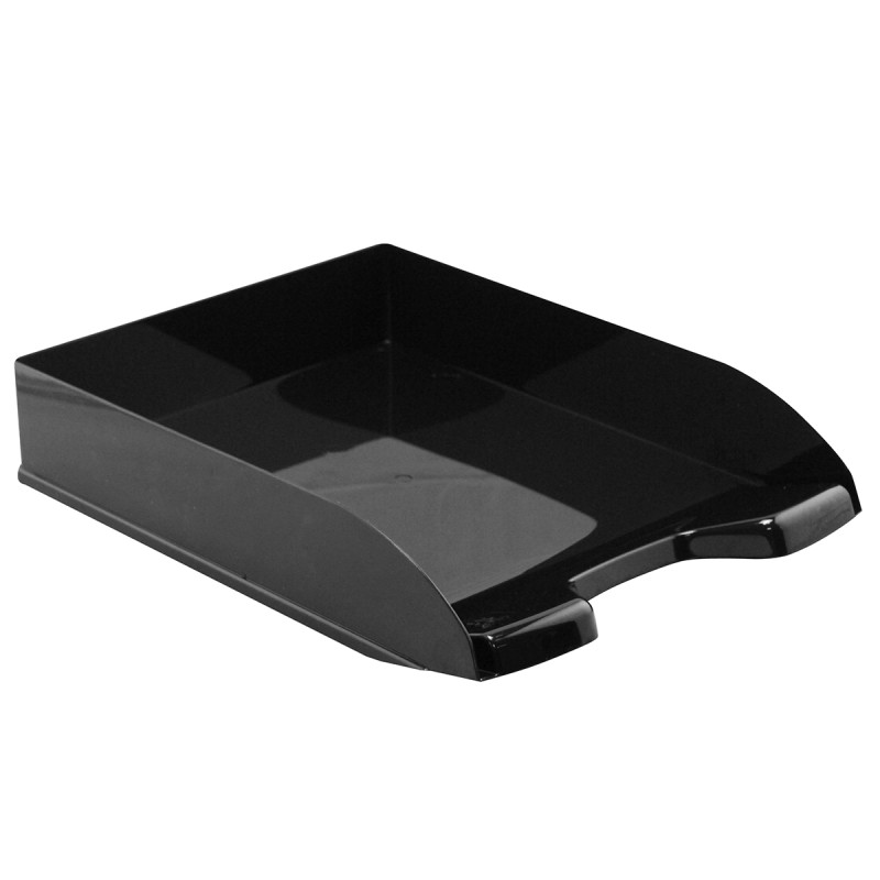 Corbeille courrier anti-choc A4 empilable 345x255x67mm noire