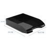 Corbeille courrier anti-choc A4 empilable 345x255x67mm noire