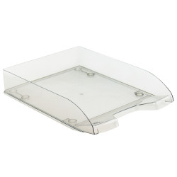 Corbeille courrier anti-choc A4 empilable 345x255x67mm transparente