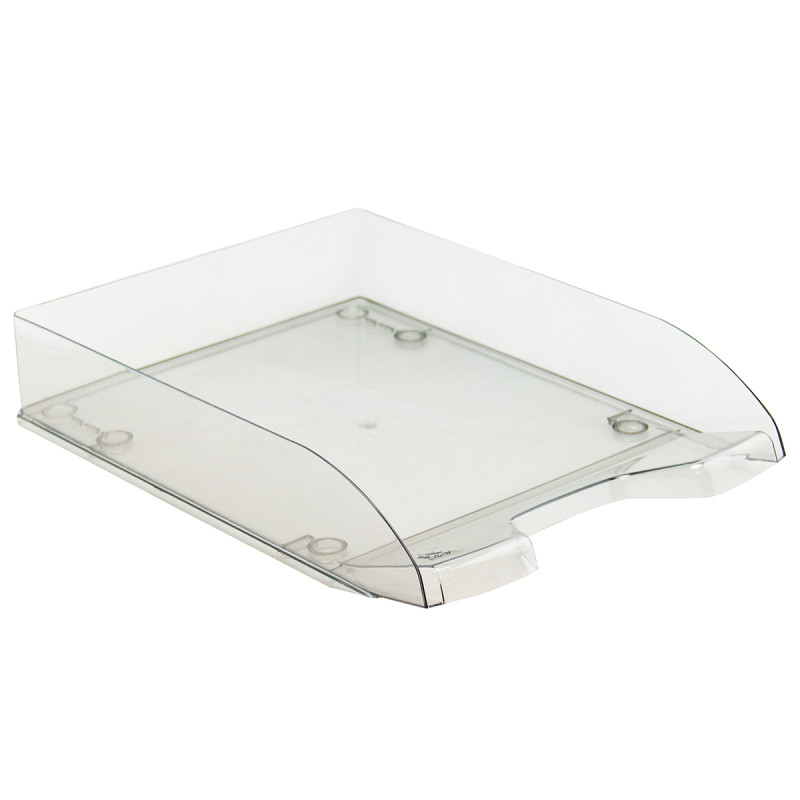 Corbeille courrier anti-choc A4 empilable 345x255x67mm transparente