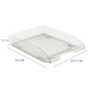 Corbeille courrier anti-choc A4 empilable 345x255x67mm transparente