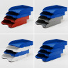 Corbeille courrier anti-choc A4 empilable 345x255x67mm bleue
