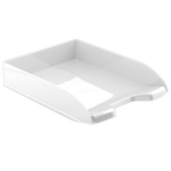 Corbeille courrier anti-choc A4 empilable 345x255x67mm Blanc