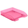 Corbeille courrier anti-choc A4 empilable 345x255x67mm rouge transp