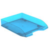 Corbeille courrier anti-choc A4 empilable 345x255x67mm bleu transp