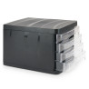 Bloc de classement 4 tiroirs en PVC pour document A4 - noir